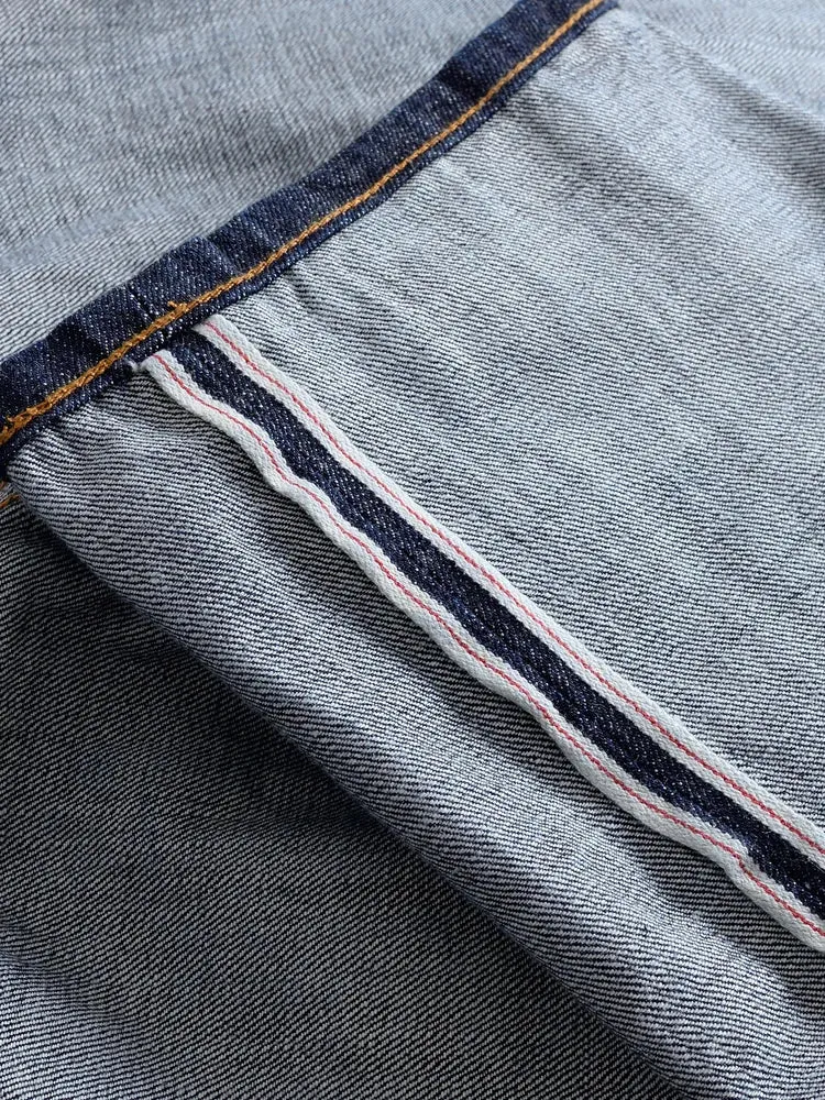 16oz Red Selvedge Denim Jeans Loose Straight Casual Pants
