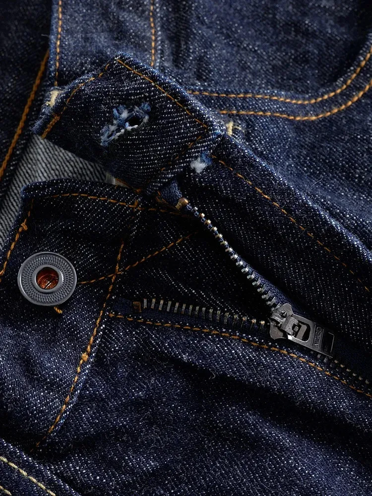16oz Red Selvedge Denim Jeans Loose Straight Casual Pants