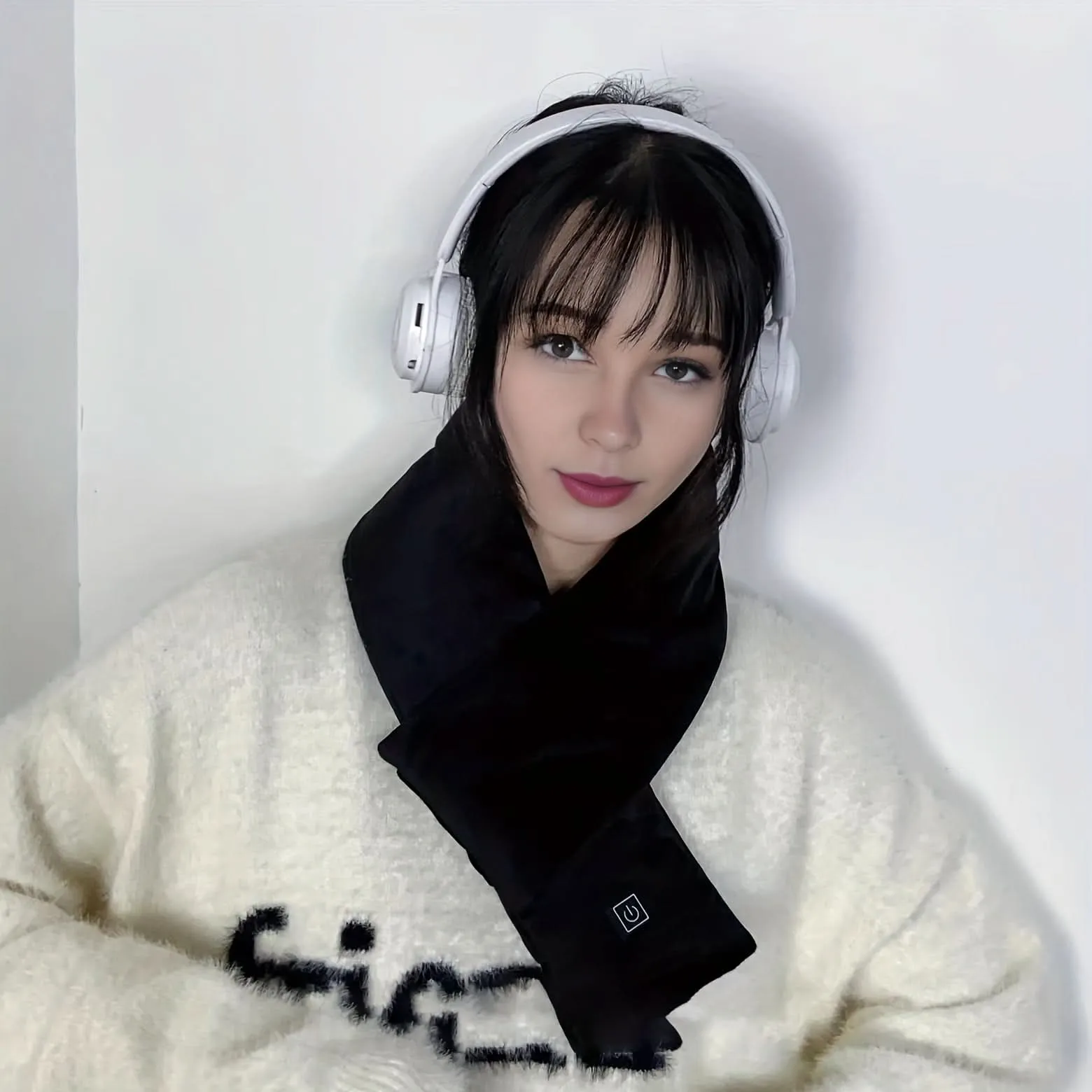 3-Mode USB Heated Scarf for Women - Fashionable Polyester Neck Warmer