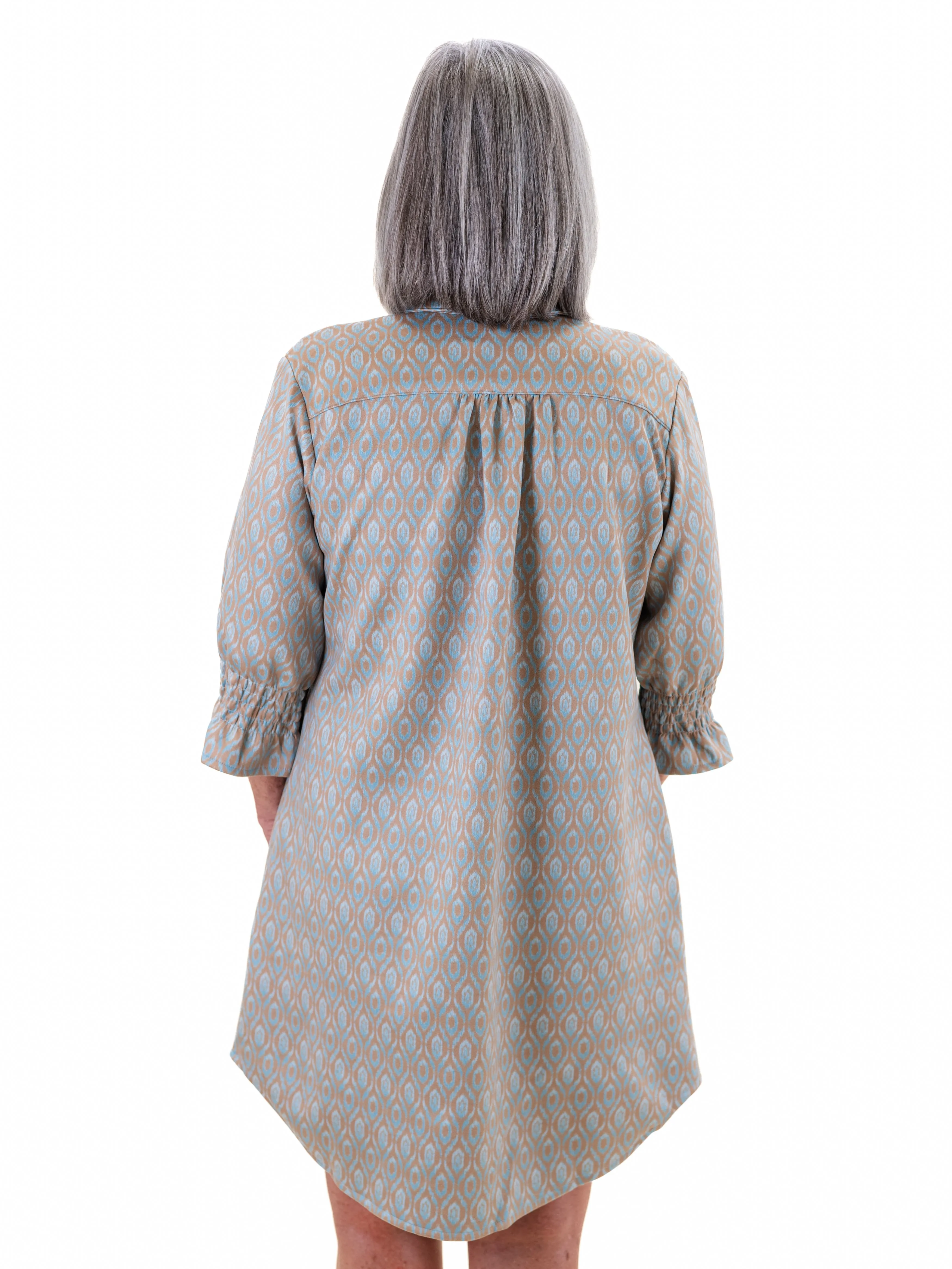 3/4 Sleeve Button Down Dress by Boho Chic