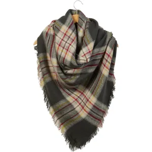 Anchor Plaid Blanket Scarf