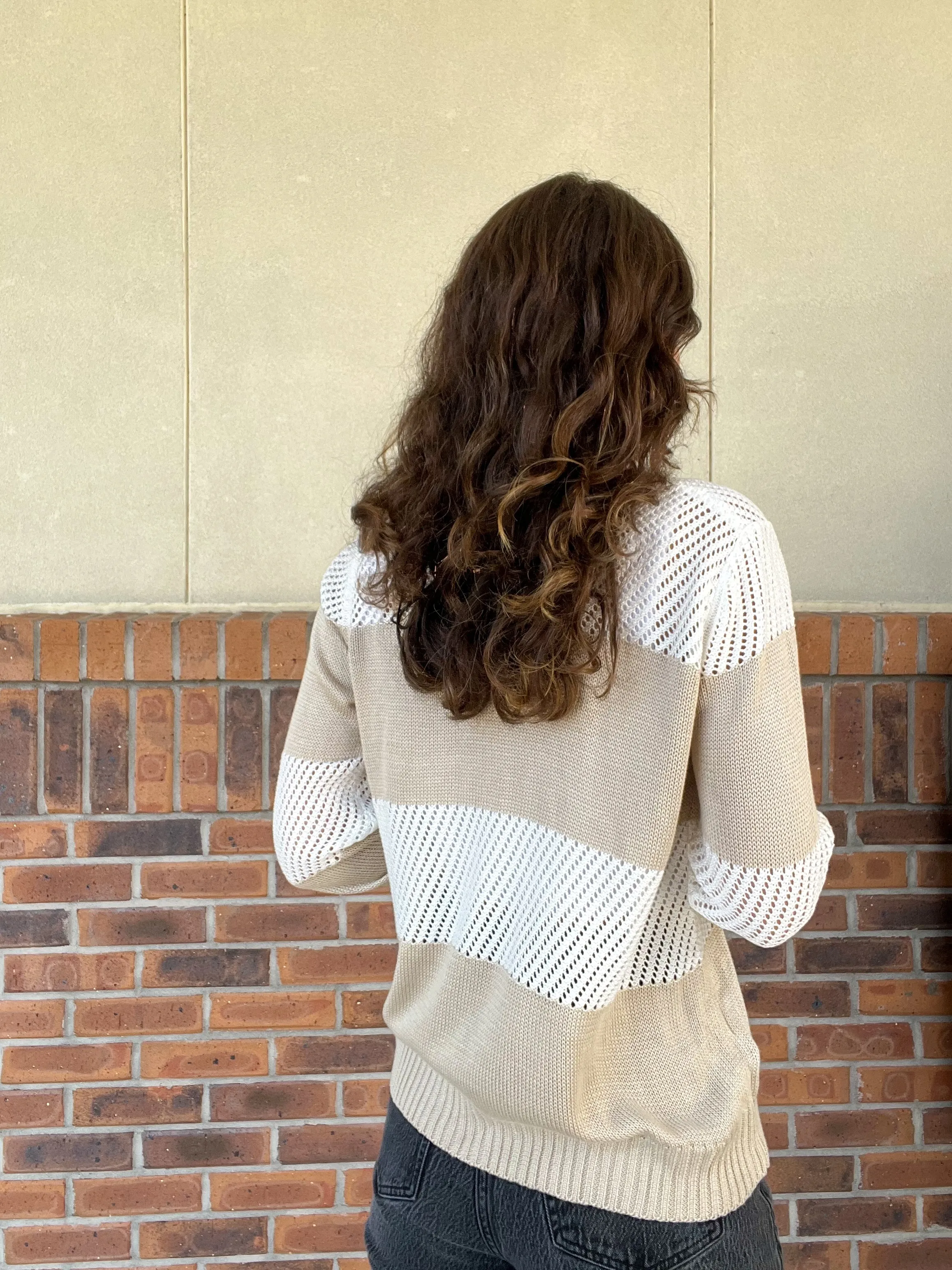 Beachy Embroidered Stripe Top
