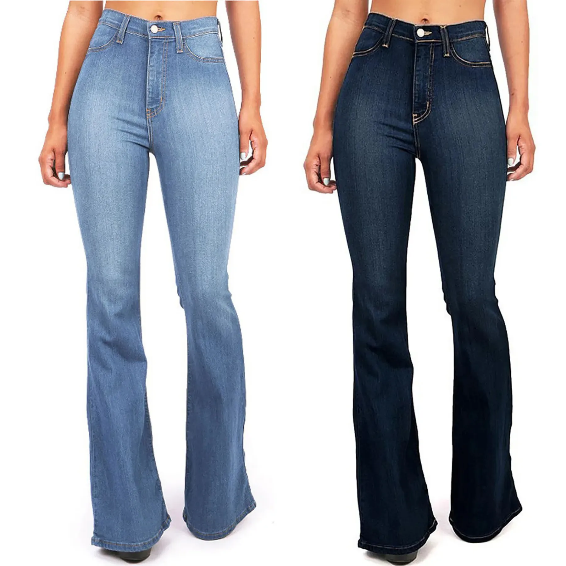 Briana Broek | Vrouwen Hoog uitgesneden Flared Jeans