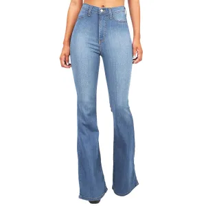 Briana Broek | Vrouwen Hoog uitgesneden Flared Jeans
