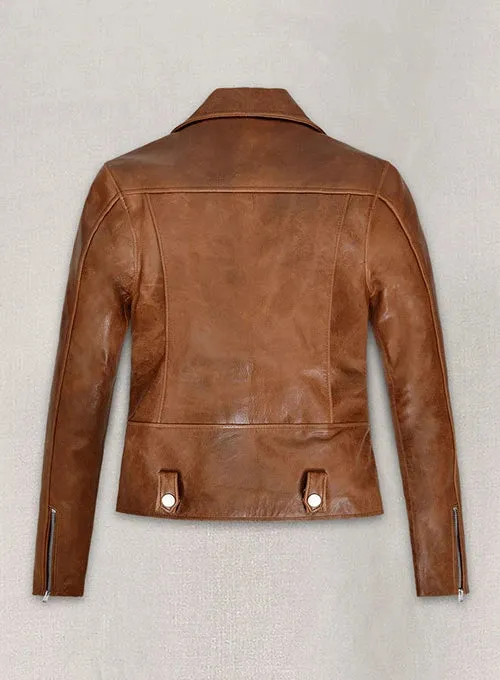 Brown Leather Jacket Worn by Kylie Jenner | Kylie Jenner Leather Jacket