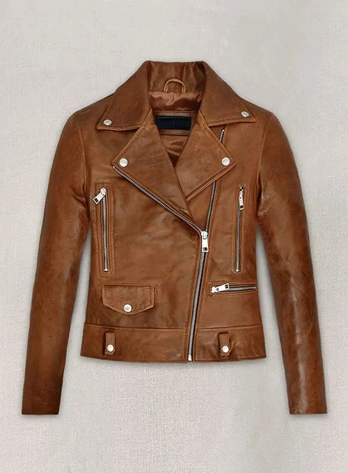 Brown Leather Jacket Worn by Kylie Jenner | Kylie Jenner Leather Jacket