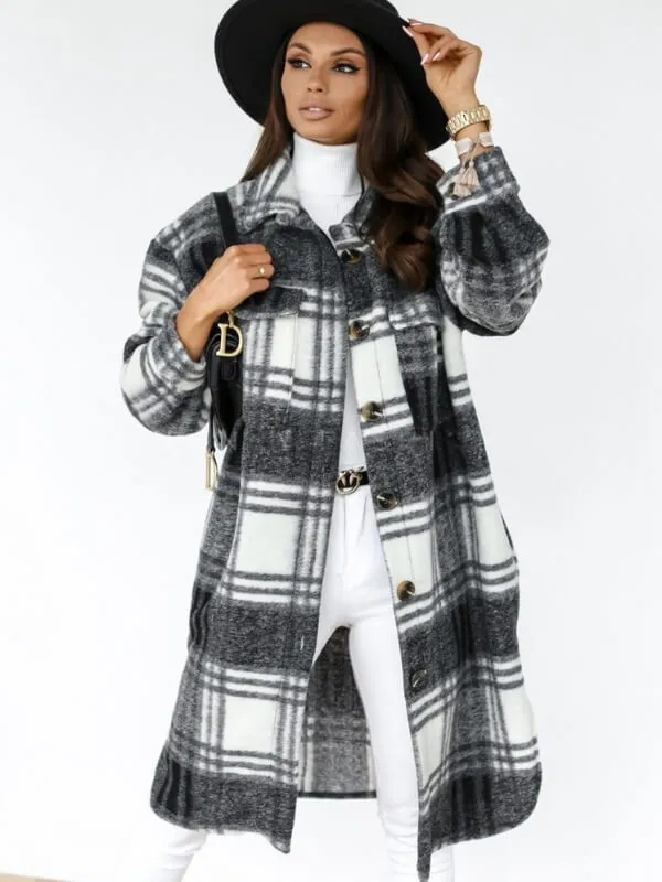 Caitlyn | Oversized Plaid Jacket