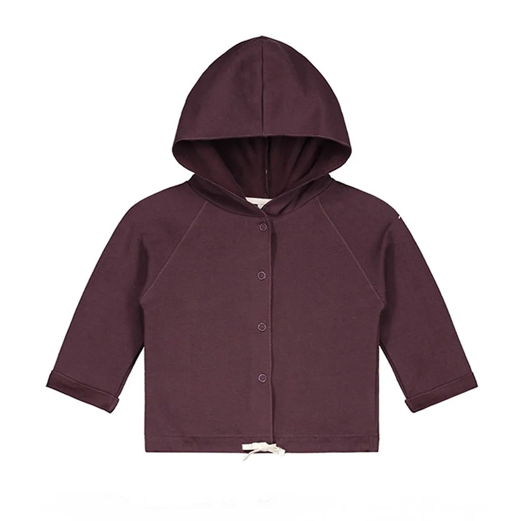 Cardigan Hooded Baby Plum