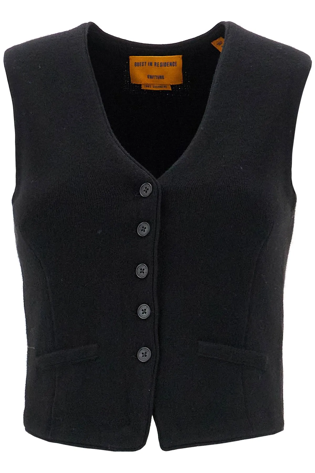 cashmere vest W10311JL BLACK