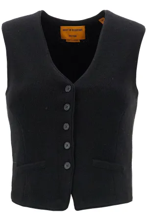 cashmere vest W10311JL BLACK