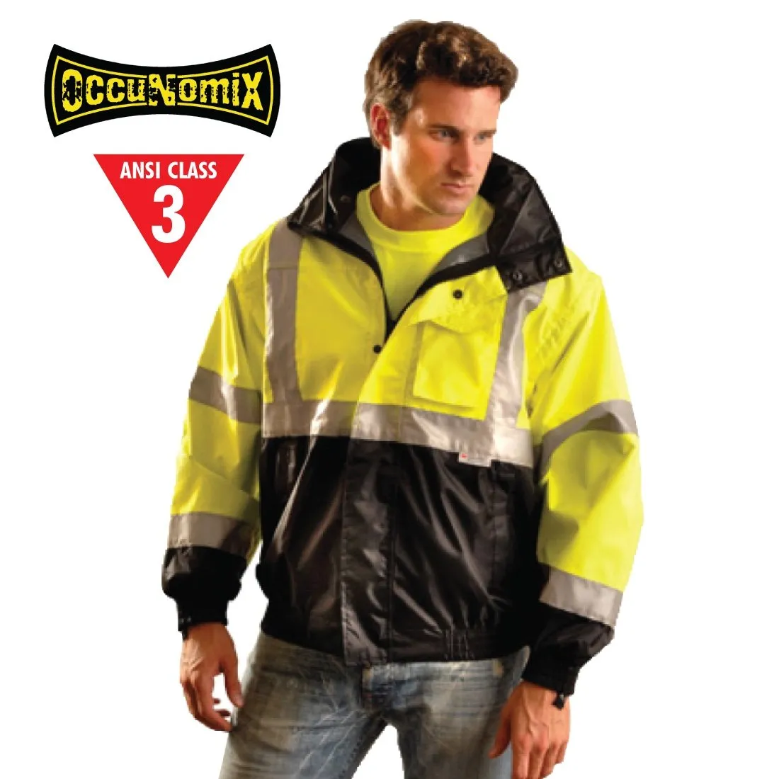 Class 3 Black Bottom Bomber Jacket - 5X