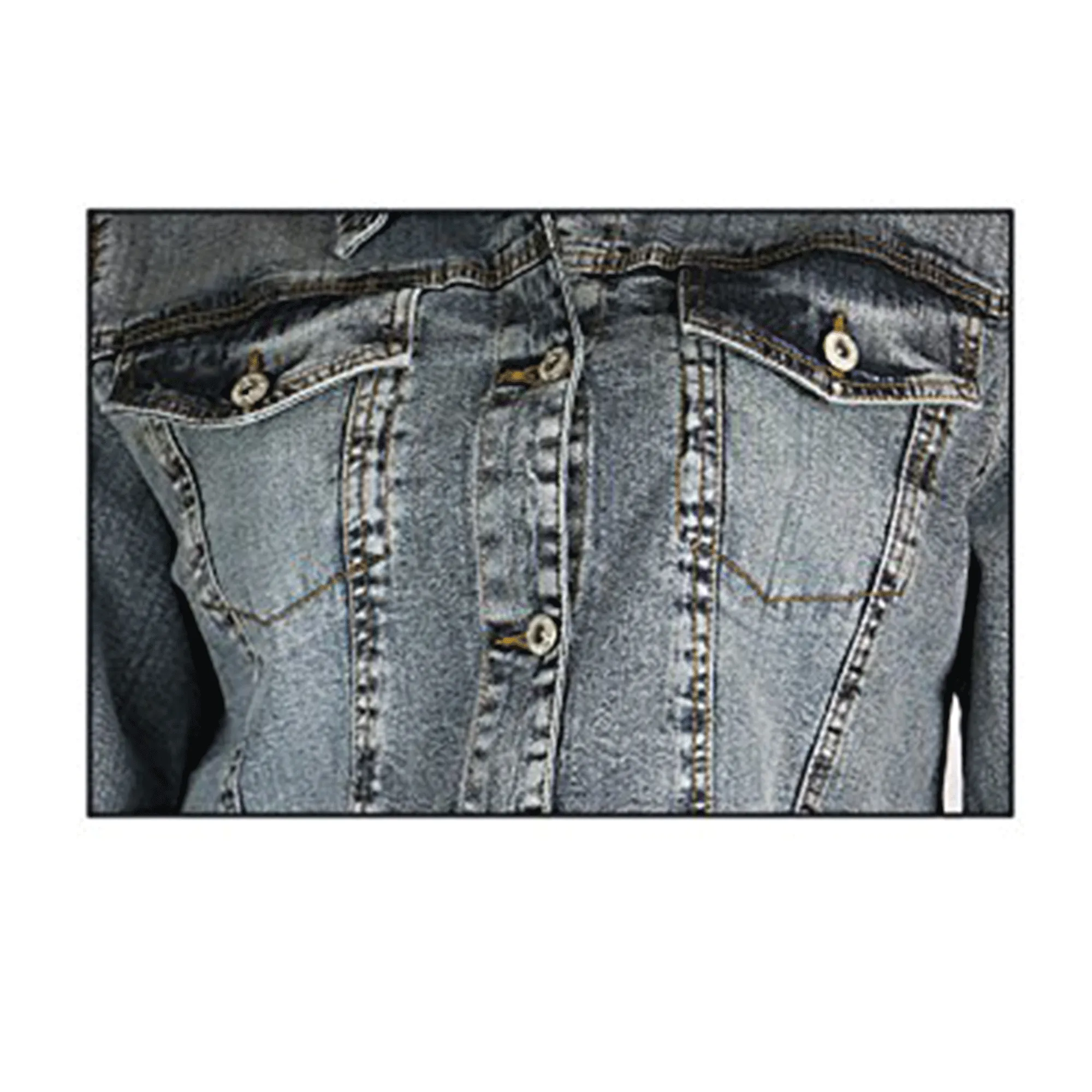 Clove Jeans Blouson Blue Grey Stretch Denim Cropped Jacket Womens Plus Size 10-24