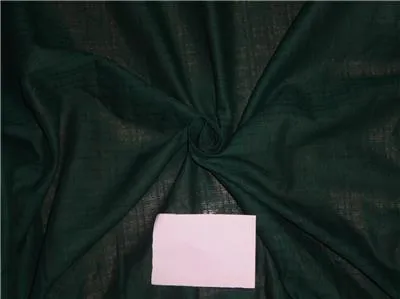 Cotton Organdy Fabric Leno Checks Design 44&quot;Dark Forest Green