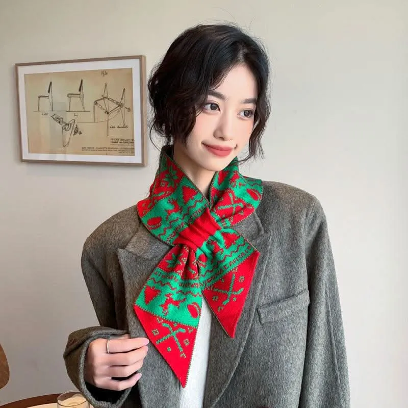 Cozy Christmas Wool Scarf for Women