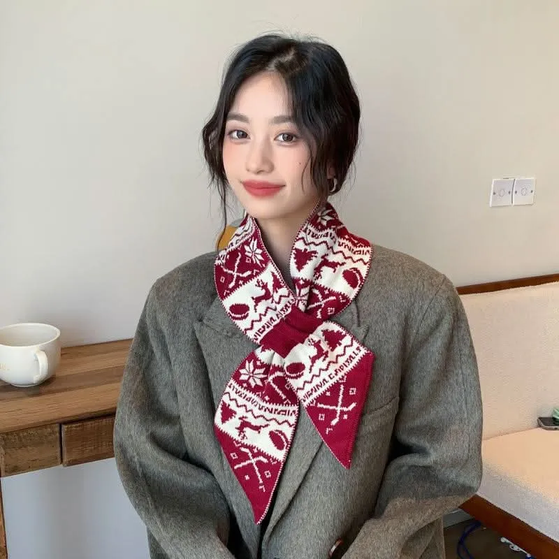 Cozy Christmas Wool Scarf for Women