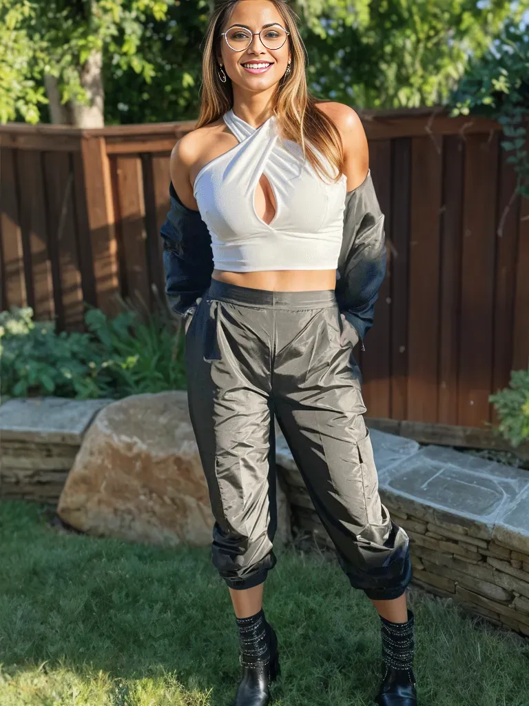Cross Neck Cut Out Halter Top White