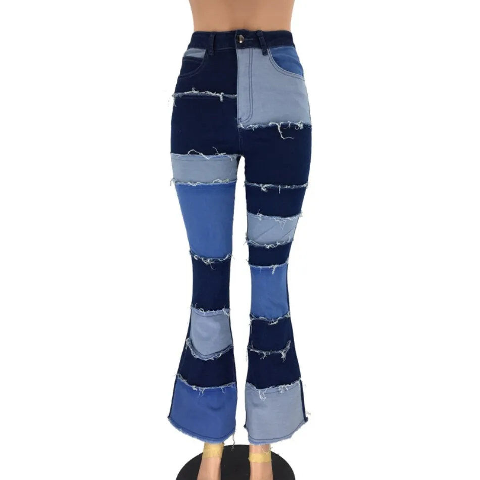 Cute Casual Patch Denim Jeans