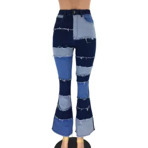 Cute Casual Patch Denim Jeans