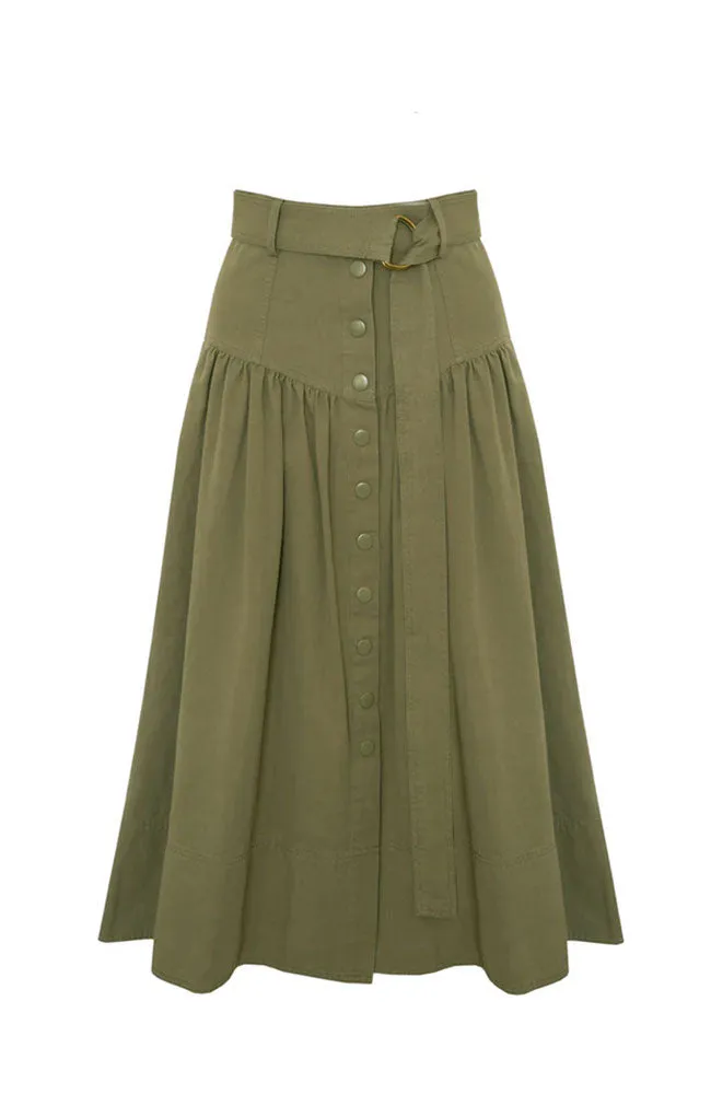 Delaney Skirt in Army Green