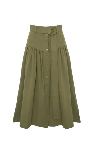 Delaney Skirt in Army Green