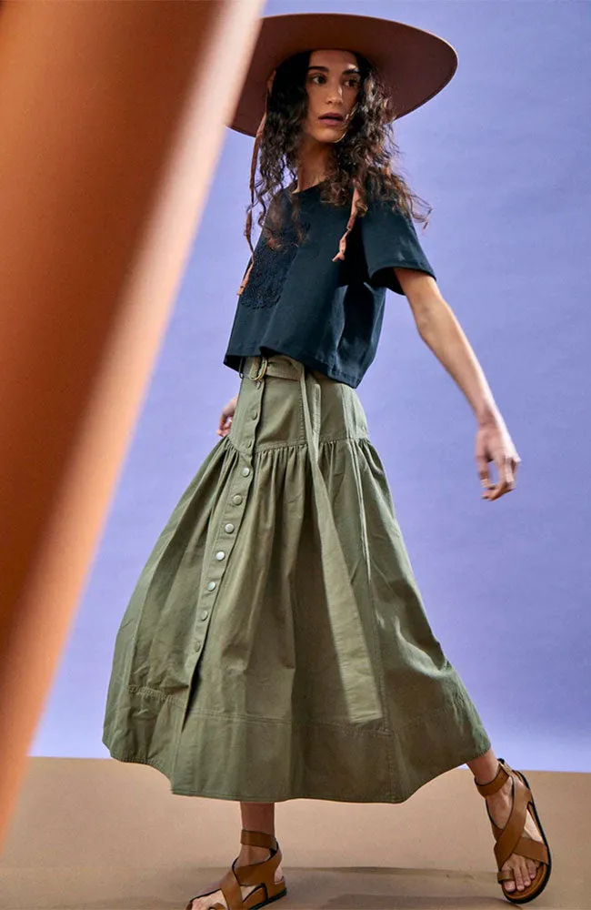 Delaney Skirt in Army Green
