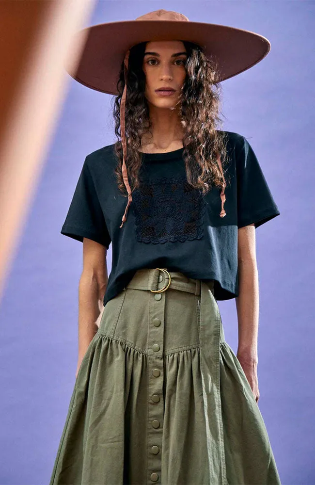 Delaney Skirt in Army Green