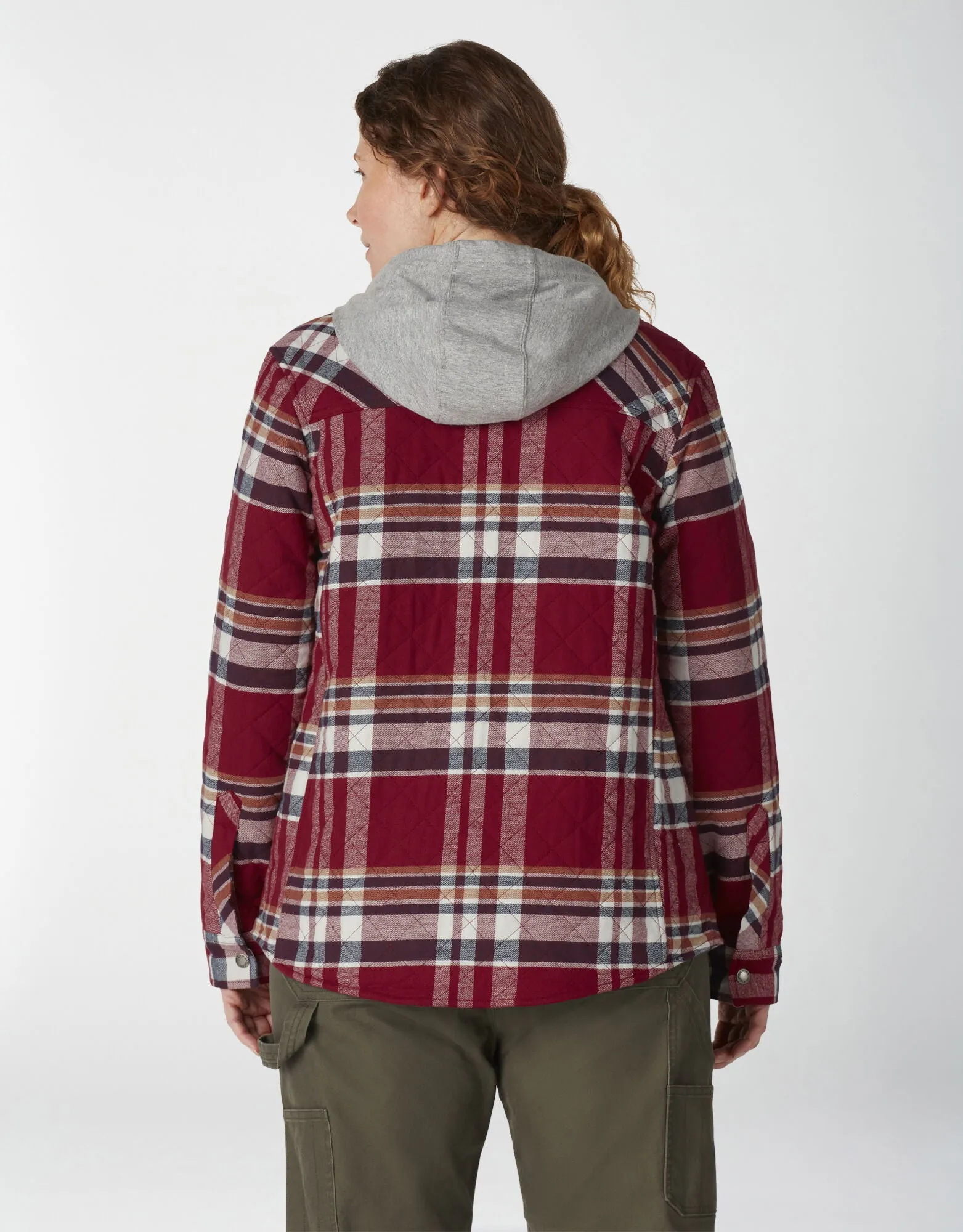 Dickies W Flannel Hooded Shirt Jacket
