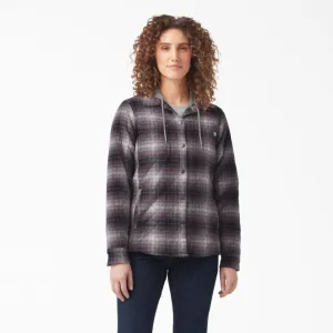Dickies W Flannel Hooded Shirt Jacket