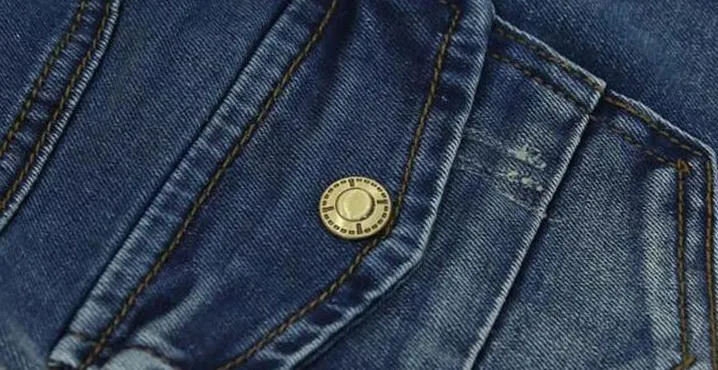 Elastic Waist Zipper Jeans