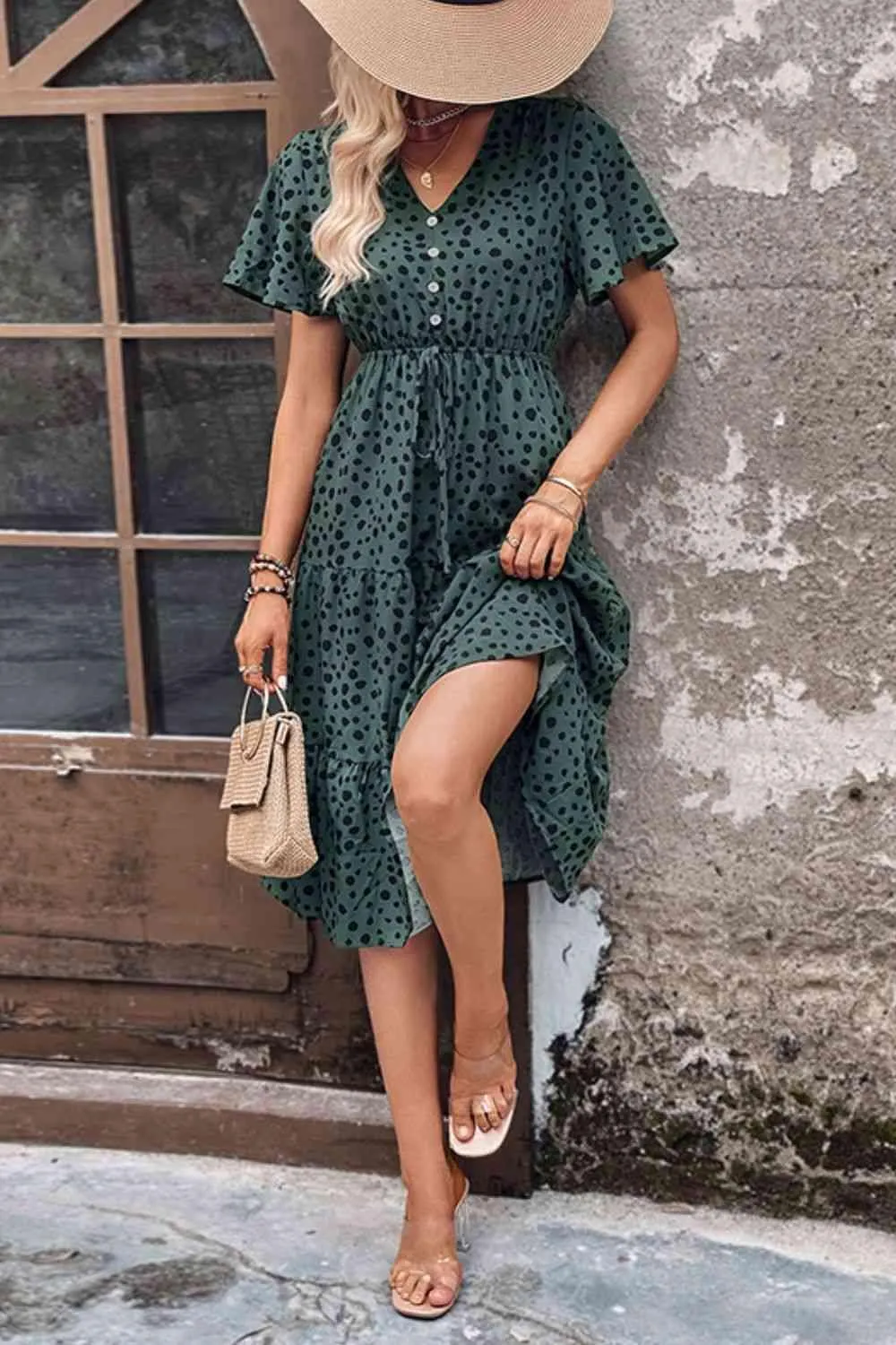 Everyday Chic Short Sleeve A Line Midi Dress