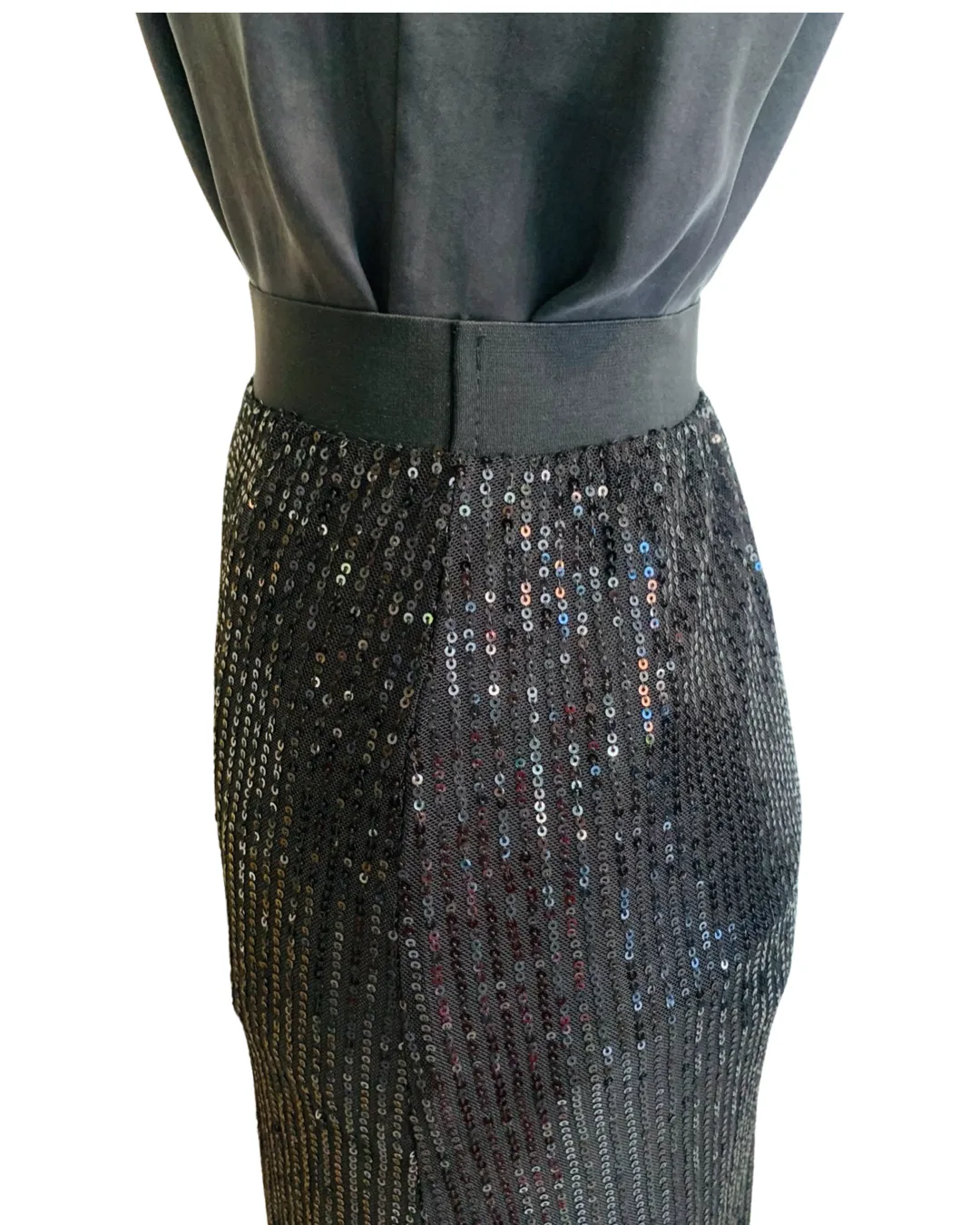 FAME SEQUIN SKIRT black