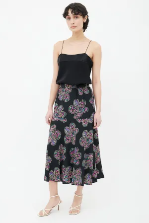 Fendi 365 Multicolor Printed A-line Slip Skirt