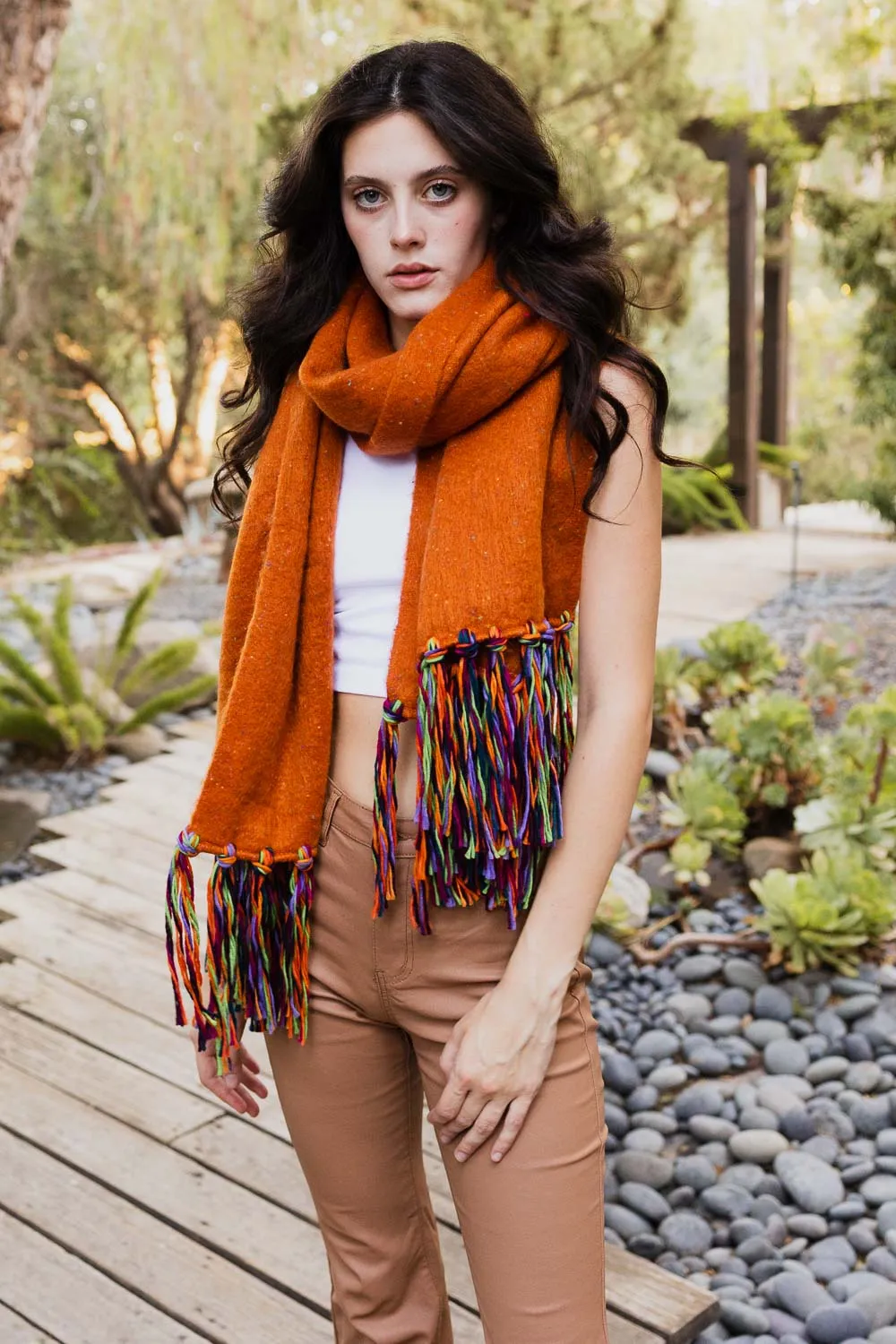 Frayed Bohemian Flow Scarf (4 colors)