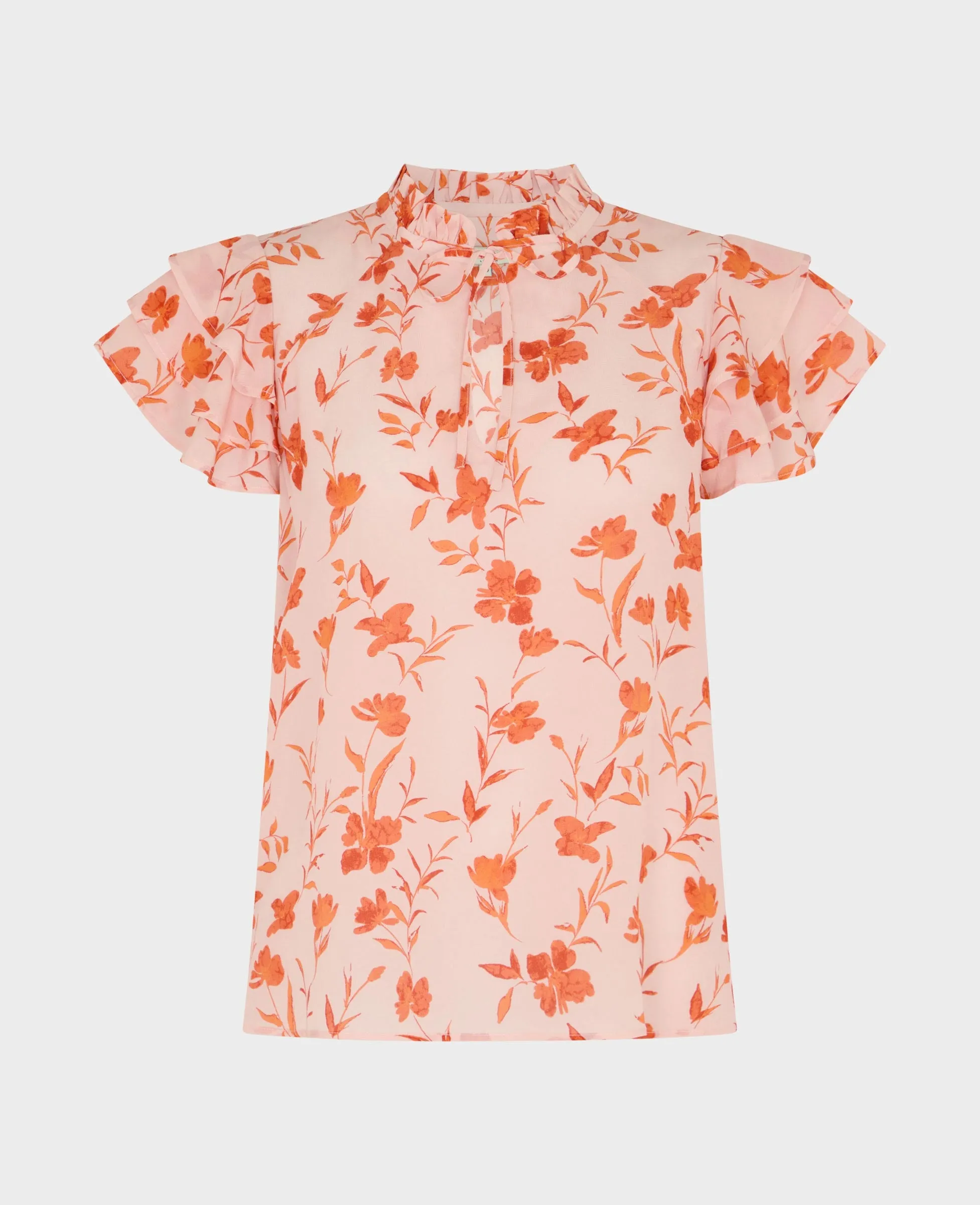 Frill Tie Neck Top
