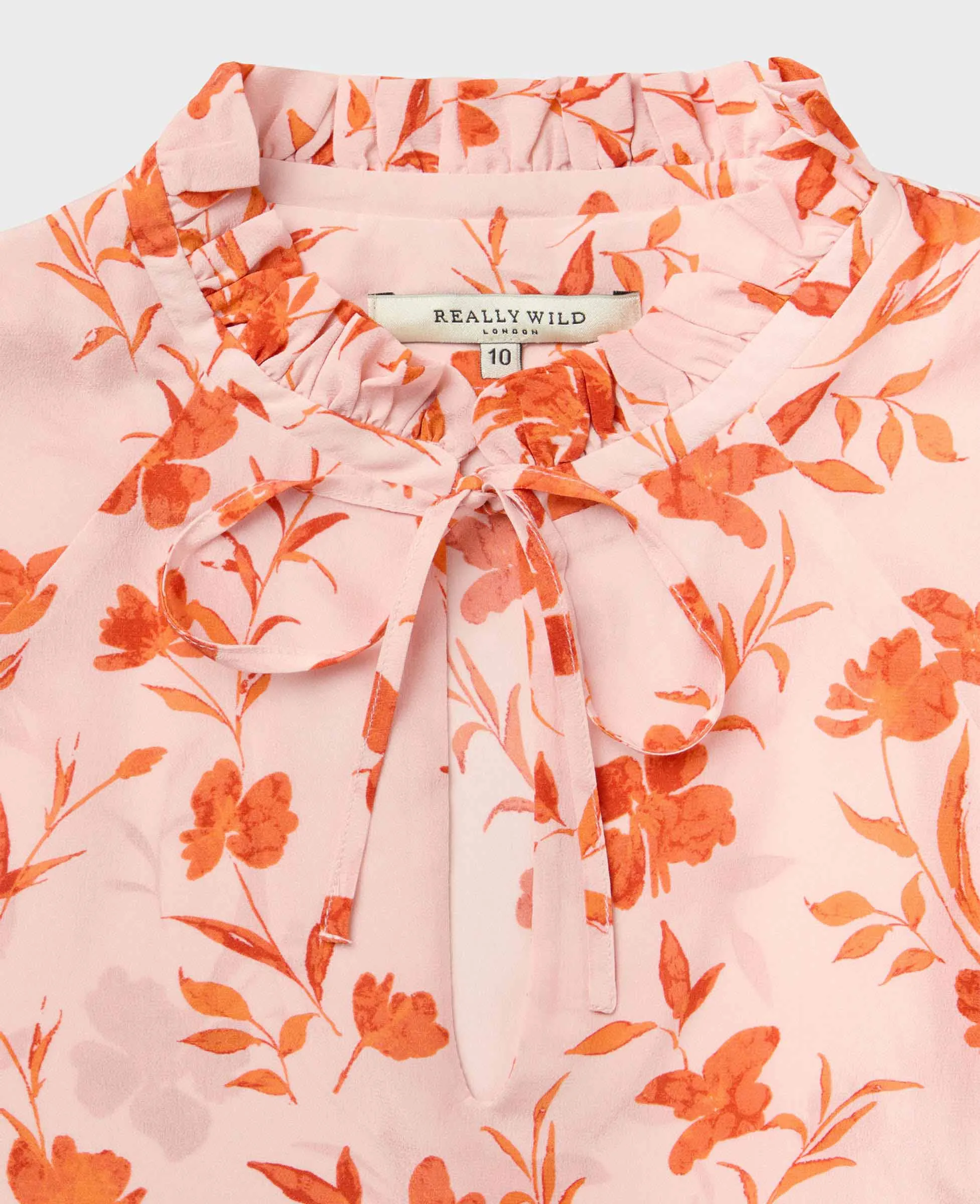 Frill Tie Neck Top