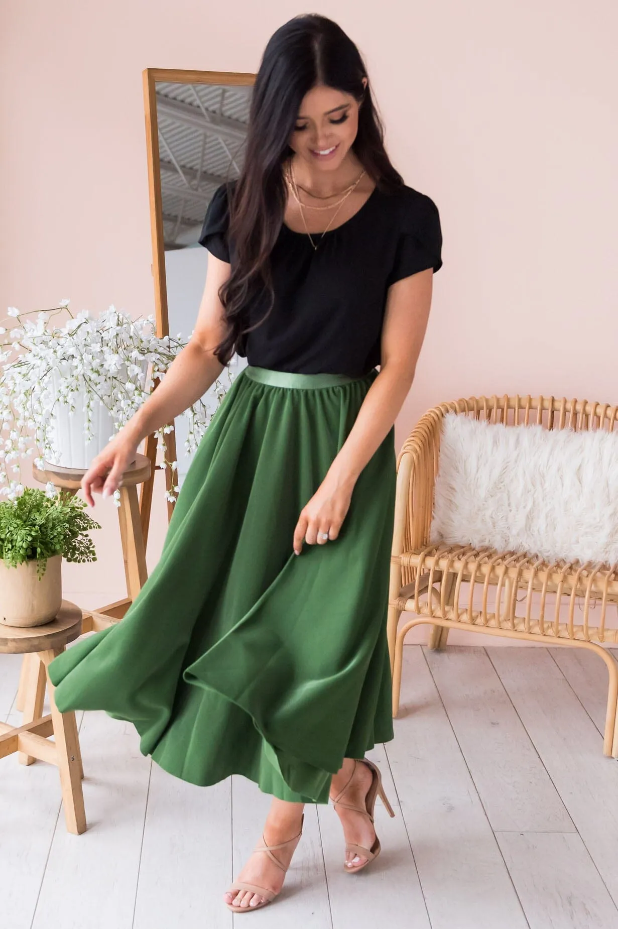 Full Of Charm Modest Circle Skirt