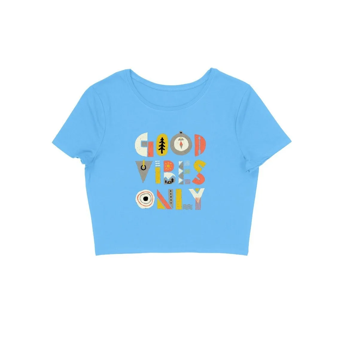 Good Vibes Only Crop Top - CT00017