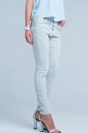 Grey Low rise boyfriend jeans