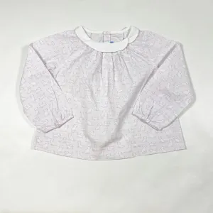 Jacadi soft purple cat blouse with collar 24M/88cm