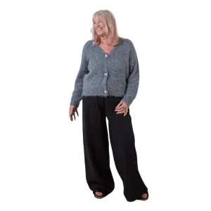 Joan Cardigan Charcoal One Size Joan Cardigan Charcoal One Size