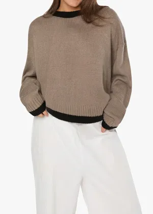 Layla Oversized Sweater - Stone & Black