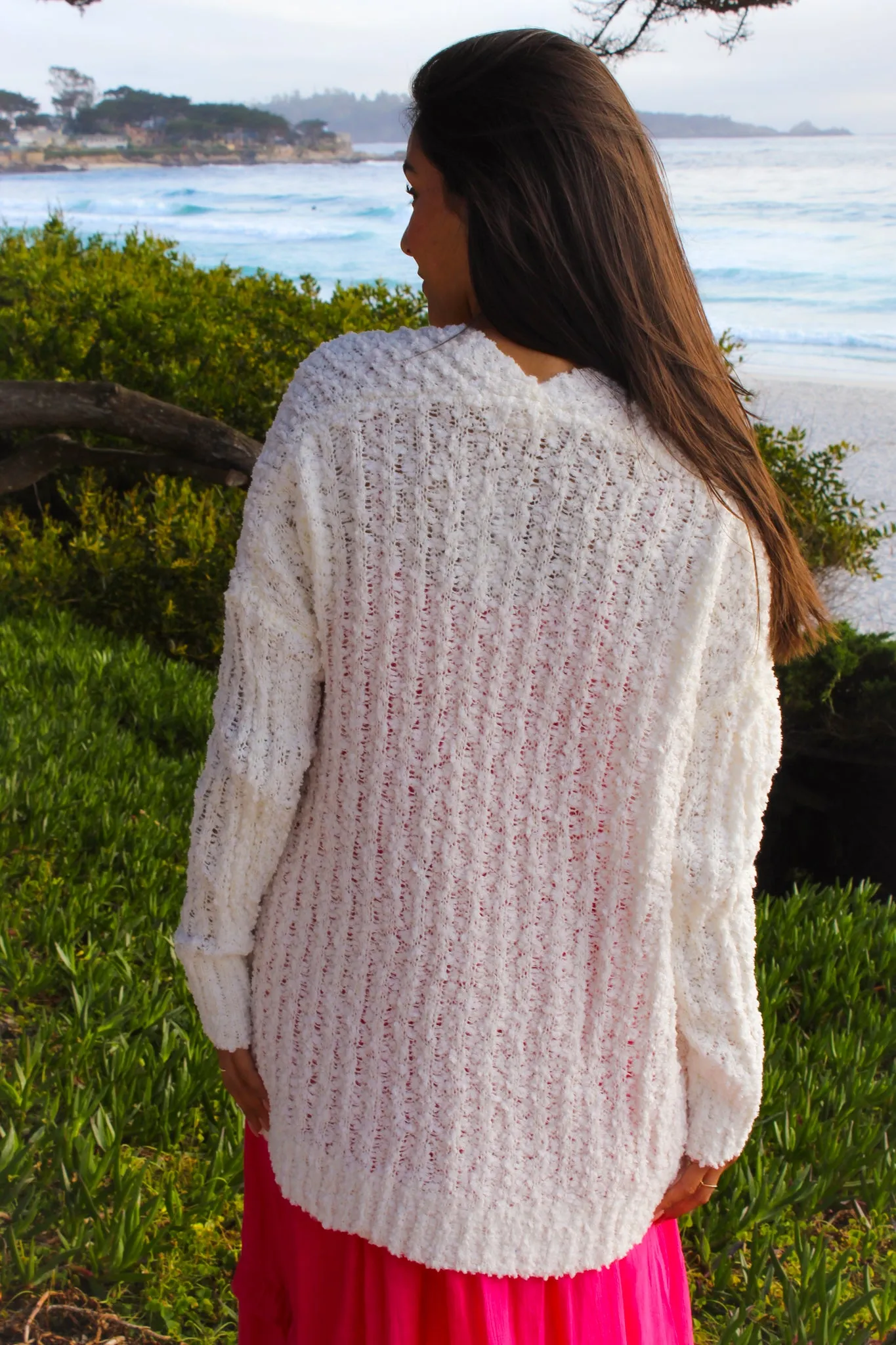 Layla Soft Knit Cardigan with Pockets - Ivory