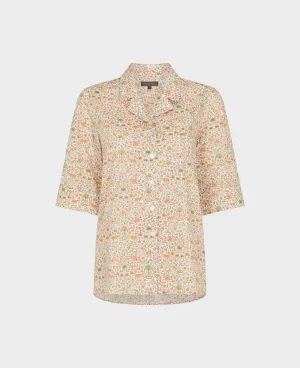 Liberty Print Cotton Short Sleeve Shirt