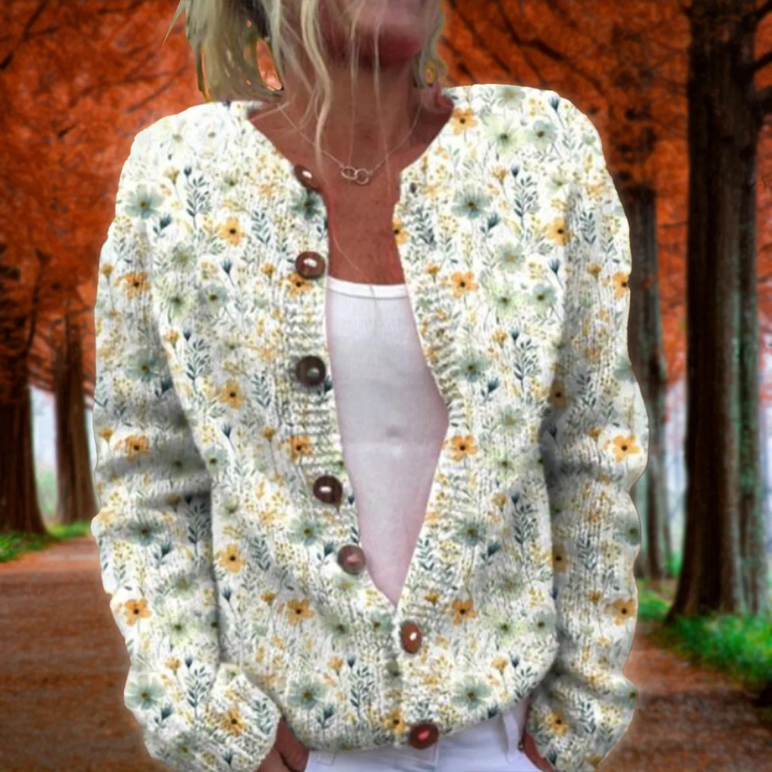Lowri | Elegant vest with floral print