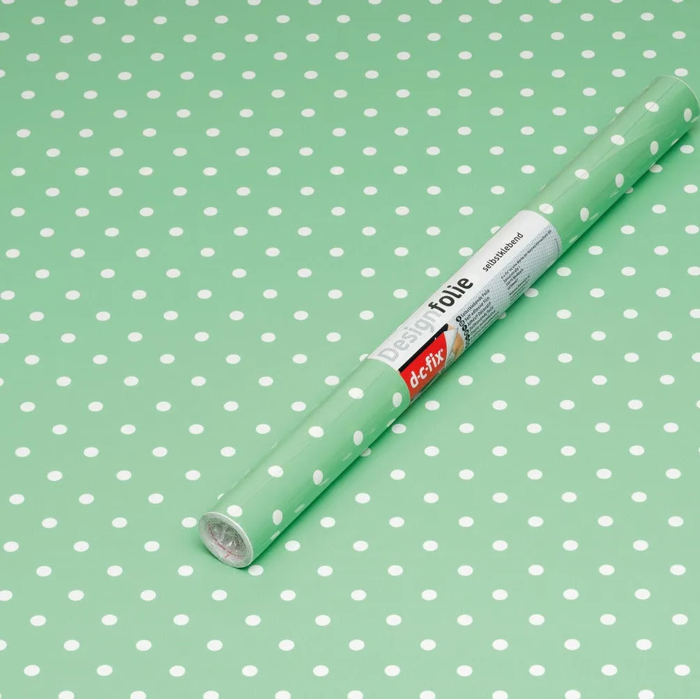 Mint Polka Dot Vinyl (450mm/2m, Self-Adhesive)