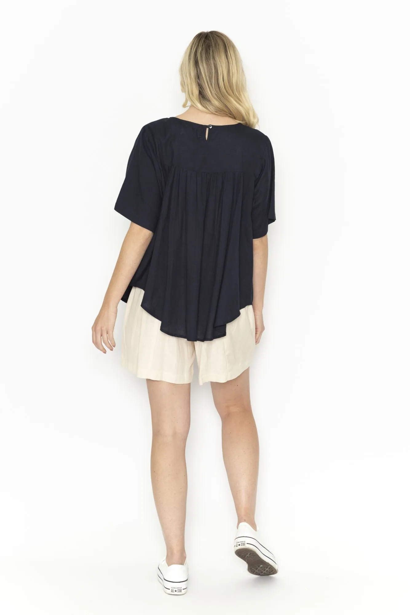 Orientique Linen Top Navy 10