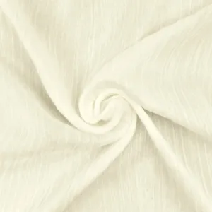 Paint Ivory Crinkle Nylon Double Weave Woven Fabric