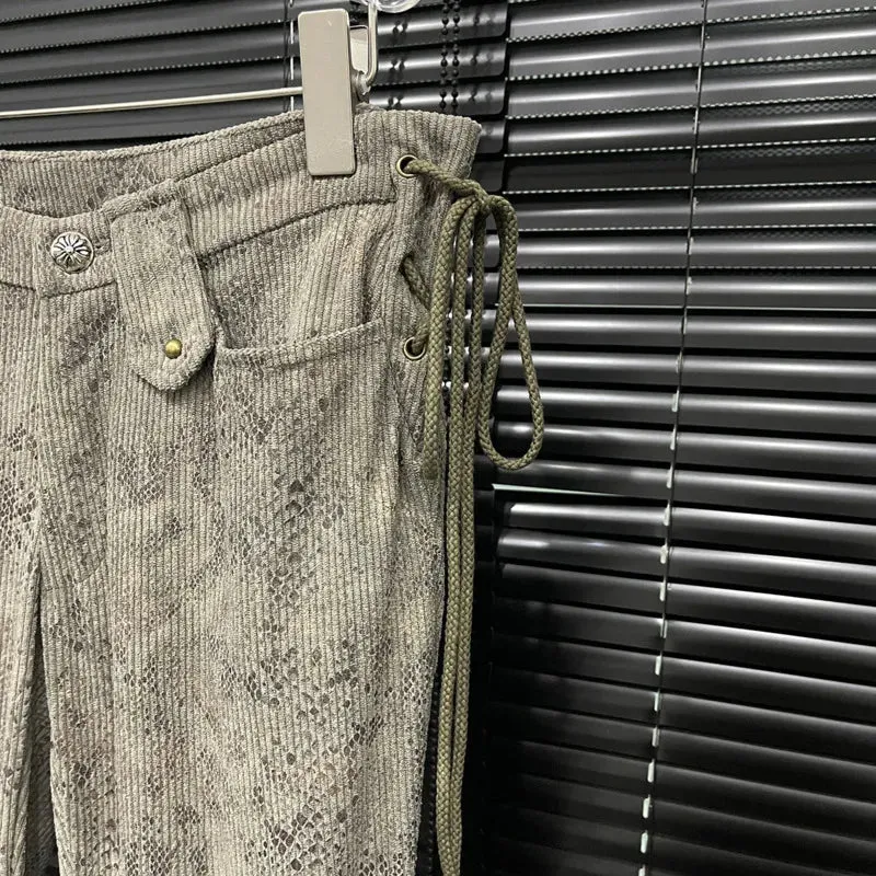 Patchwork Furry Casual Pants For Women