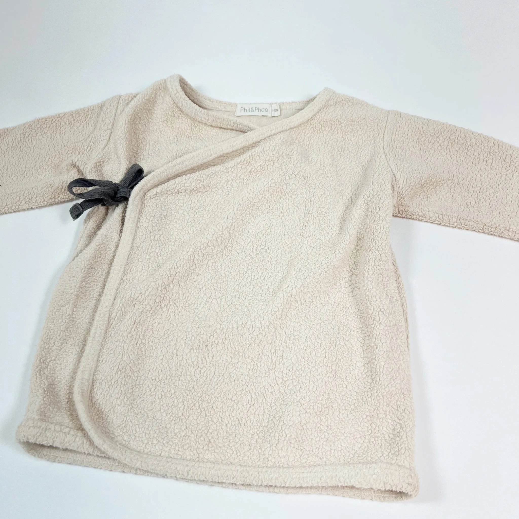 Phil & Phae soft pink teddy wrap top 6-12M