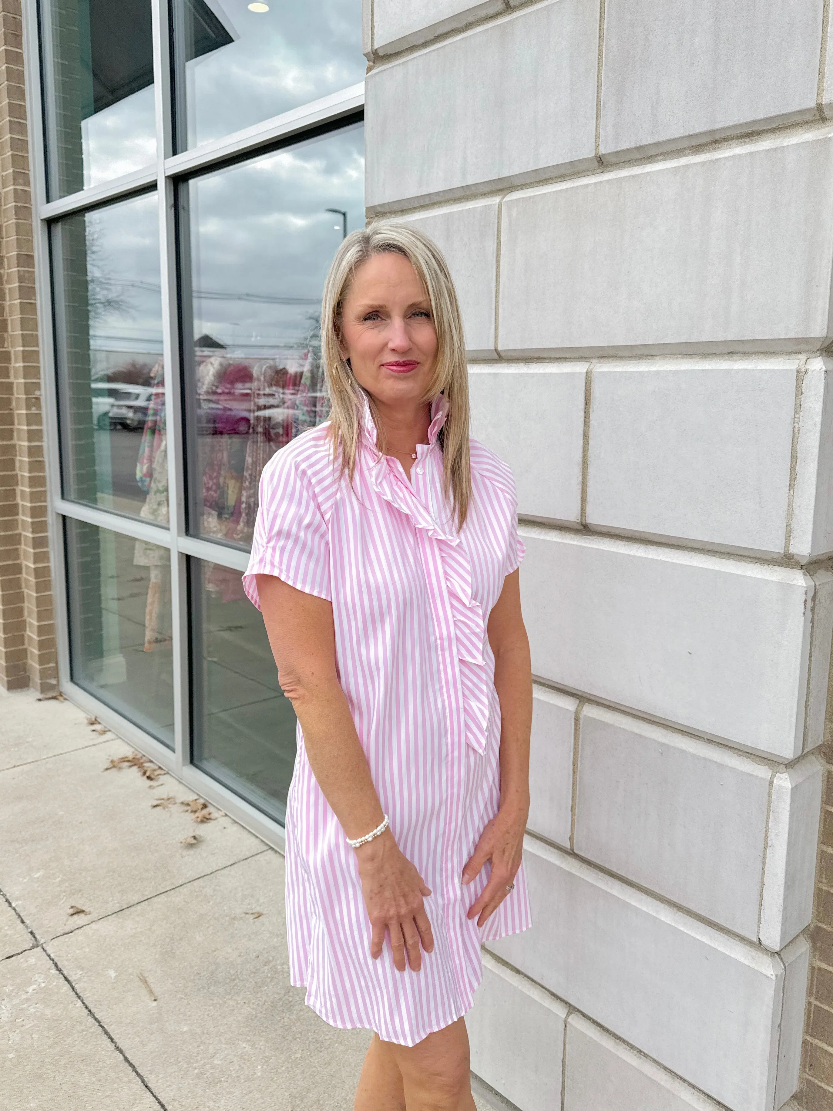 Pink Perfection Striped Dress